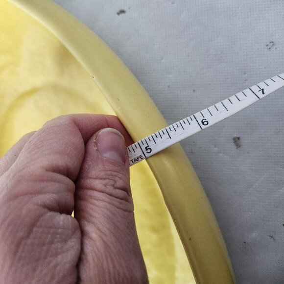 Vintage Haeger USA Pottery Yellow Ceramic Serving Dish Console Bowl MCM - Picture 7 of 8